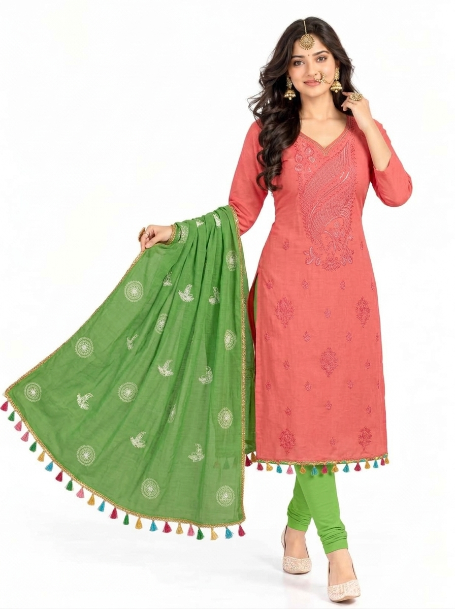 Women's Suit  Fabric with Dupatta
Cotton Fabrics
Free Delivery 🚚
No Shipping charges