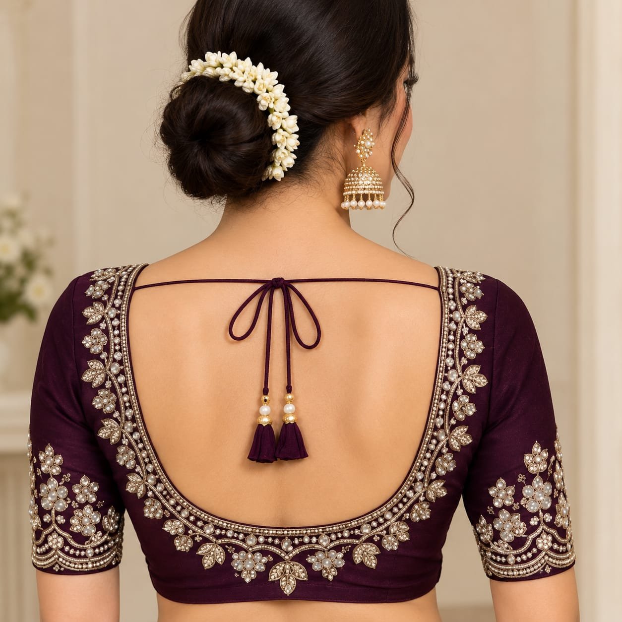Internet Saree with Heavy Designer Blouse Fabric Emerald Green . - Image 3
